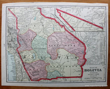 Load image into Gallery viewer, C.1900 - Argentina Chile And Uruguay. Verso: Map Of Peru Bolivia Antique Genuine Printed-Color