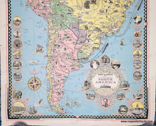 Load image into Gallery viewer, 1942 - Moore-McCormack Lines Pictorial Map of South America, designed, drawn and published by Ernest Dudley Chase - Antique Map