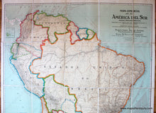 Load image into Gallery viewer, 1916 - Mapa Comercial De La America Del Sud Antique Map Genuine Printed-Color Folding
