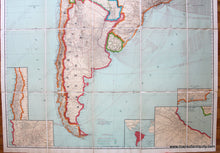 Load image into Gallery viewer, 1916 - Mapa Comercial De La America Del Sud Antique Map Genuine Printed-Color Folding