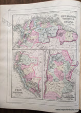 Load image into Gallery viewer, 1884 - Double-Sided Map: Map Of South America Showing Its Political Divisions; Verso: New Granada