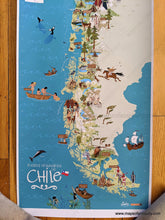 Load image into Gallery viewer, 21St Century - Pueblos Originarios De Chile Modern Print Pictorial Map