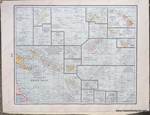 Load image into Gallery viewer, 1892 - South America; Versos: Islands In The Atlantic Ocean Pacific Antique Chart Genuine
