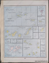 Load image into Gallery viewer, 1892 - South America; Versos: Islands In The Atlantic Ocean Pacific Antique Chart Genuine
