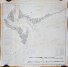 Load image into Gallery viewer, 1856 - Preliminary Chart of Charleston Harbor And It's Approaches (South Carolina)- Antique Chart
