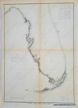 Load image into Gallery viewer, 1851 - Sketch F Showing the Progress of the Survey in Section VI With a General Reconnaissance of the Western Coast of Florida 1848-51 - Antique Chart