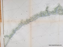 Load image into Gallery viewer, 1879 - Atlantic Coast from North Carolina to Florida - Sketch Showing the Progress of the Survey of Section V from 1847 to 1879 - Antique Chart