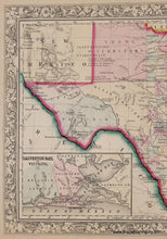 Load image into Gallery viewer, Antique-Hand-Colored-Map-County-Map-of-Texas-Galveston-Bay-United-States-1862-Mitchell-Maps-Of-Antiquity