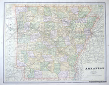Load image into Gallery viewer, 1891 - Texas With Verso Maps Of Arizona New Mexico Arkansas And Indian Territory (Oklahoma) Antique
