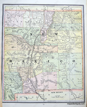 Load image into Gallery viewer, 1891 - Texas With Verso Maps Of Arizona New Mexico Arkansas And Indian Territory (Oklahoma) Antique