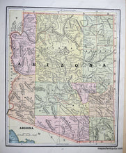Load image into Gallery viewer, 1891 - Texas With Verso Maps Of Arizona New Mexico Arkansas And Indian Territory (Oklahoma) Antique