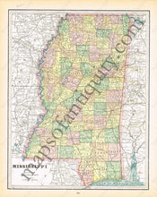 Load image into Gallery viewer, 1894 - Birmingham Verso: Mississippi Antique Map Genuine Printed-Color