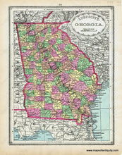 Load image into Gallery viewer, Antique-Hand-Colored-Map-Lubrecht's-Georgia-United-States-South-1887-Lubrecht-Maps-Of-Antiquity