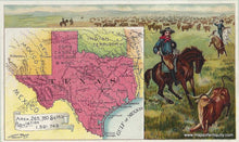 Load image into Gallery viewer, Antique-Chromolithograph-Arbuckle-Print-Prints-Texas-1890-1800s-19th-Century-Maps-of-Antiquity