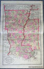 Load image into Gallery viewer, 1888 - Double-Sided Sheet With Multiple Maps: Centerfold Tunison’s Arkansas Louisiana And