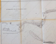 Load image into Gallery viewer, Antique-Coastal-Report-Chart-Preliminary-Chart-of-the-Entrance-to-Pensacola-Bay-Florida--United-States-Florida-1857-U.S.-Coast-and-Geodetic-Survey-Maps-Of-Antiquity-1800s-19th-century