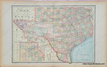 Load image into Gallery viewer, Genuine-Antique-Printed-Color-Map-Double-sided-page-Texas-centerfold--verso-New-Orleans-and-Kentucky-with-Tennessee-1893-Gaskell-Maps-Of-Antiquity