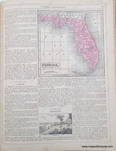 Load image into Gallery viewer, Genuine-Antique-Hand-Colored-Map-Double-sided-page-Florida-verso-Mississippi-and-Louisiana-1850-Mitchell-Thomas-Cowperthwait-Co--Maps-Of-Antiquity
