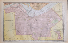 Load image into Gallery viewer, Genuine-Antique-Map-Double-sided-map-Kentucky-and-Tennessee-Louisville-on-verso-Kentucky-Tennessee--1898-Rand-McNally-Maps-Of-Antiquity-1800s-19th-century