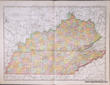 Load image into Gallery viewer, Genuine-Antique-Map-Double-sided-map-Kentucky-and-Tennessee-Louisville-on-verso-Kentucky-Tennessee--1898-Rand-McNally-Maps-Of-Antiquity-1800s-19th-century