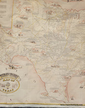 Load image into Gallery viewer, 1960 - Hoffman & Walker’s Pictorial Historical Map Of Texas Antique Map. Printed-Color