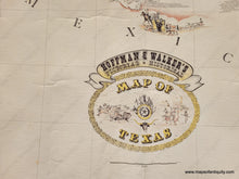Load image into Gallery viewer, 1960 - Hoffman & Walker’s Pictorial Historical Map Of Texas Antique Map. Printed-Color
