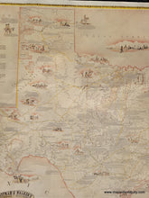 Load image into Gallery viewer, 1960 - Hoffman & Walker’s Pictorial Historical Map Of Texas Antique Map. Printed-Color