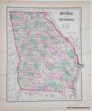 Load image into Gallery viewer, 1874 - Gray's Atlas Map of South Carolina, Verso: Gray's Atlas Map of Georgia - Antique Map