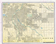 Load image into Gallery viewer, 1891 - San Francisco Verso: Denver Antique Map Genuine City Plan