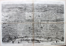 Load image into Gallery viewer, Black-and-White-Antique-Illustration-Bird's-Eye-View-of-Philadelphia.-Towns-and-Cities-Northeast-1872-Harper's-Weekly-Maps-Of-Antiquity