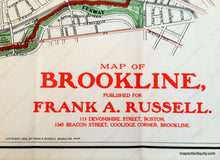 Load image into Gallery viewer, 1903 - Map Of Brookline Massachusetts Antique Genuine Printed-Color