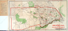 Load image into Gallery viewer, Antique-Printed-Color-Map-Map-of-Brookline-Massachusetts-United-States-Massachusetts-1903-Russell/Forbes-Maps-Of-Antiquity