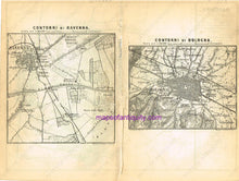 Load image into Gallery viewer, 1886 - Ravenna And Bologna Antique Map Printed Genuine