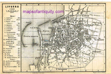 Load image into Gallery viewer, 1886 - Pisa And Livorno Antique Map Printed Genuine