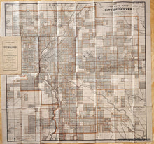 Load image into Gallery viewer, Antique-Pocket-Folding-Map-City-of-Denver-Colorado-Rollandet-Drafting-Blueprint-Company-Fifth-Edition-1899-1890s-1800s-Late-19th-Century-Maps-of-Antiquity