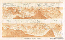 Load image into Gallery viewer, 1927 - Carnarvon (Caernarfon) Verso: Panorama From The Top Of Snowdon Antique Map Genuine