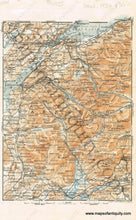 Load image into Gallery viewer, Antique-Printed-Color-Map-Carnarvon-(Caernarfon)-Verso:-Panorama-from-the-Top-of-Snowdon-Europe-England-&-Wales-Town-&-City-Views-1927-Baedeker-Maps-Of-Antiquity