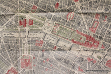 Load image into Gallery viewer, 1950 - View Of The Center Paris Taken From Air Antique Map Genuine Printed-Color