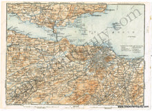 Load image into Gallery viewer, 1927 - Edinburgh Verso: Southeast Scotland (Environs Of Edinburgh) Antique Map Genuine Printed-Color