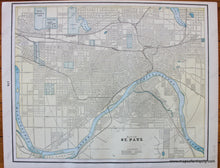 Load image into Gallery viewer, 1892 - Denver Verso: Map Of St. Paul Antique Genuine Printed-Color