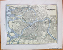 Load image into Gallery viewer, 1892 - Plan Of Dundee Glasgow (Scotland) Verso: St. Petersburg (Russia) Antique Map Genuine