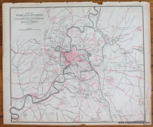 Load image into Gallery viewer, Antique-Printed-Color-Map-Map-of-Rome-and-its-Environs--Europe-Italy-c.-1892-Hunt-&-Eaton-Maps-Of-Antiquity
