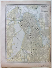 Load image into Gallery viewer, 1890 - Map Of New York City (Northern Part) Verso: Boston Antique Genuine Printed-Color