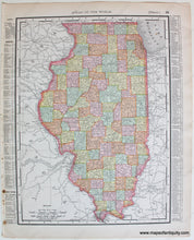 Load image into Gallery viewer, 1895 - Map Of The Central Portion Chicago Verso: Illinois Antique Genuine Printed-Color