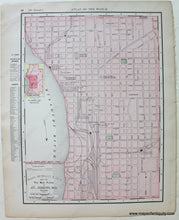 Load image into Gallery viewer, 1895 - Map Of The Main Portion St. Louis Verso: Joseph Antique Genuine Printed-Color