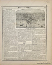 Load image into Gallery viewer, 1888 - Chicago Ill. From Lake Michigan Antique Print Genuine