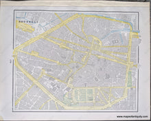 Load image into Gallery viewer, 1892 - London (England); Versos: Brussels (Belgium) City Of Berlin Antique Chart Genuine