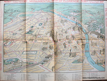 Load image into Gallery viewer, Genuine-Antique-Folding-Map-Monumental-Map-of-Florence-Towns-and-Cities-Other-European-Cities-1932-Davite-Maps-Of-Antiquity-1800s-19th-century