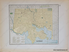 Load image into Gallery viewer, Genuine-Antique-Map-Brooklyn-NY-New-York-Baltimore-Maryland-1900-Cram-Maps-Of-Antiquity