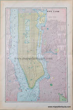 Load image into Gallery viewer, Genuine-Antique-Map-New-York-City-Brooklyn-Boston-1900-Cram-Maps-Of-Antiquity